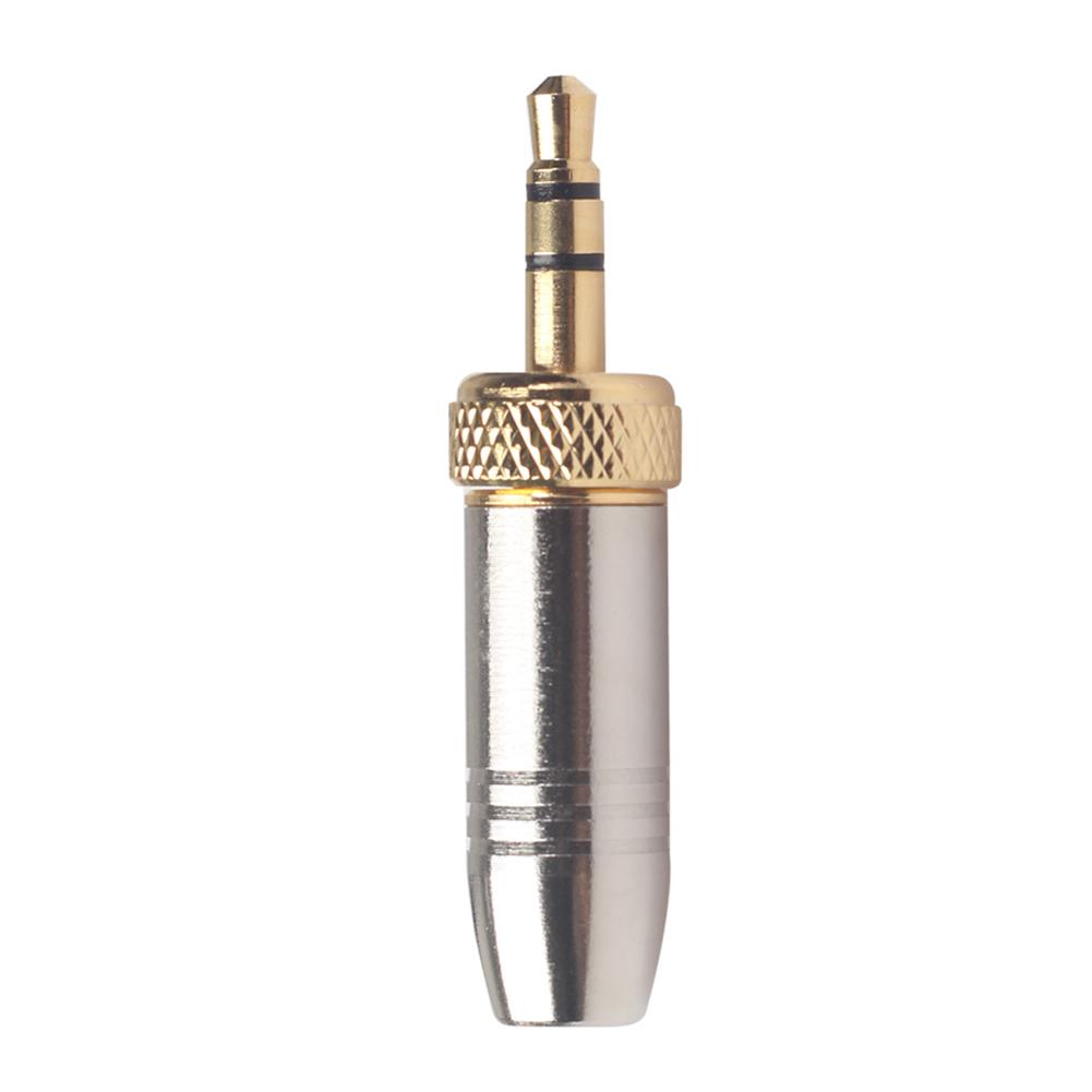 Stereo Solder Plug All-metal Female 3.5MM Stereo Plug With Internal M6 Thread For Wireless Microphone: Silver