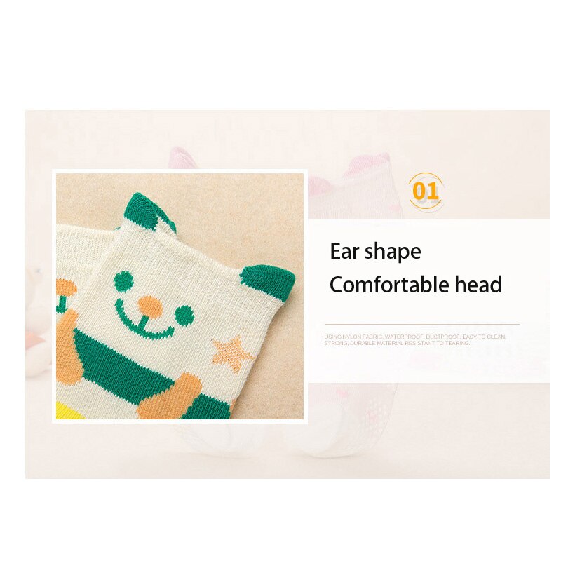 2 Pairs Newborm Baby Socken Baumwolle Imitieren Hand genäht Kopf Silikon Anti-skid Kleidung Zubehör Cartoon Socke Jungen mädchen