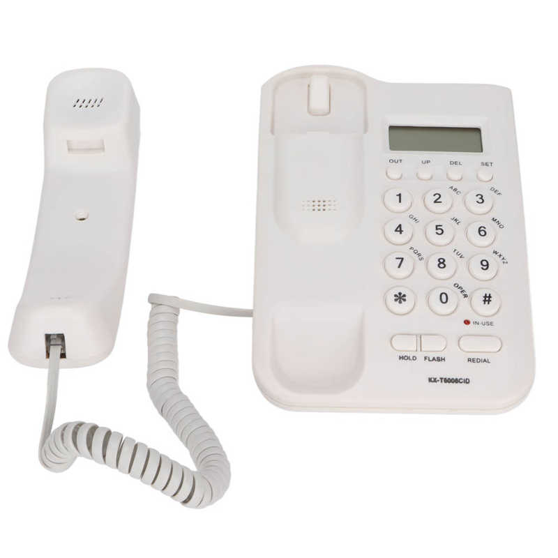 Semi Hands Free Dial Corded Phone Caller ID Wall Mounted Free Battery Wired Telephone