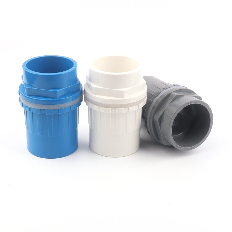 1pc I.D20~50mm HI PVC Pipe Connectors Socket Water Tank Aquarium Inlet Outlet Joints Drainage Pipe Connectors