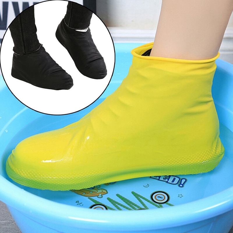 1 paar Wasserdichte Outdoor Latex Schuhe Abdeckungen Mehrweg Silikon Regen Schuhe Boot Abdeckungen Material Unisex Schuhe Non-slip Protektoren