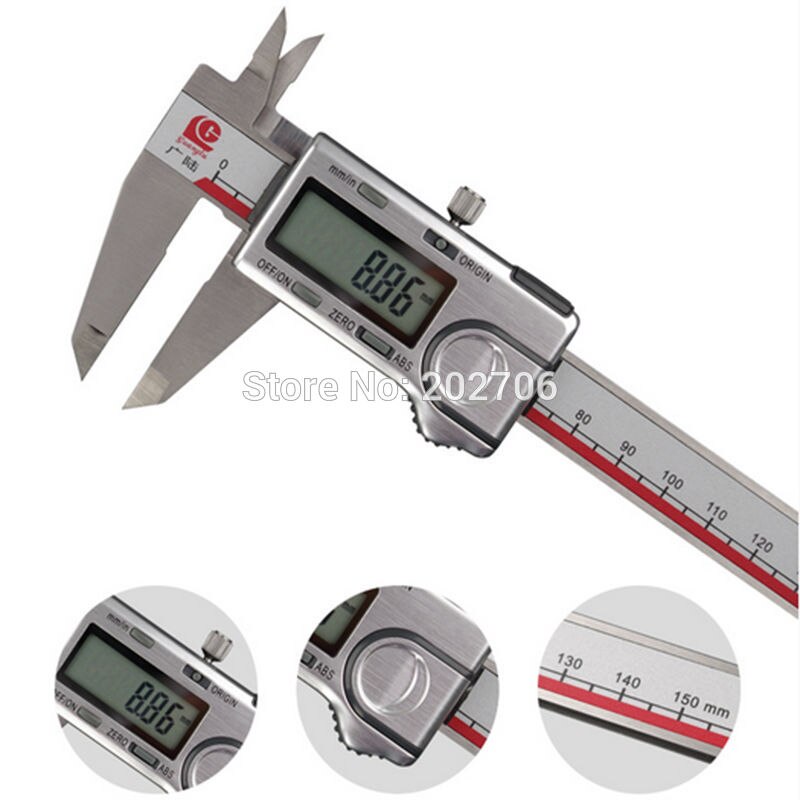 Guanglu 0-150Mm 6Inch Abs Oorsprong Digitale Schuifmaat Elektronische Schuifmaat Micrometer