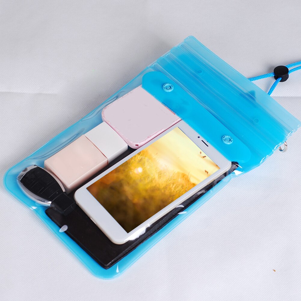 Waterproof Dry Keys Wallets Cosmetics Songkran Festival Swimming Bag Beach Rafting With Straps Dirtproof Phone Storage Outdoor: Blue