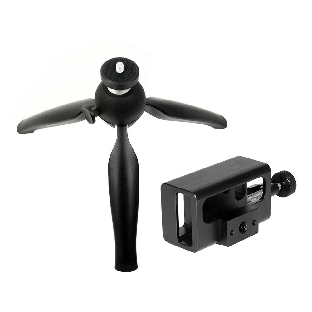 Bgning Camera Mini Statief Mount Pocket Vlog Stand Selfie Stok Houder Slr Ondersteuning Smartphone Klem Balhoofd Gimbal Adapter: Set D