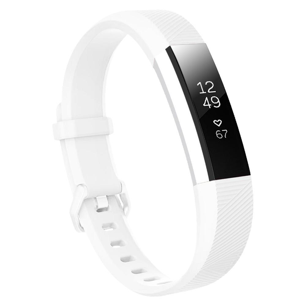 Baaletc For Fitbit Alta HR/Alta Silicone Watchband Replacement Wrist Band Silicon Strap Clasp Smart Wristband Watch For Fitbit: White / L