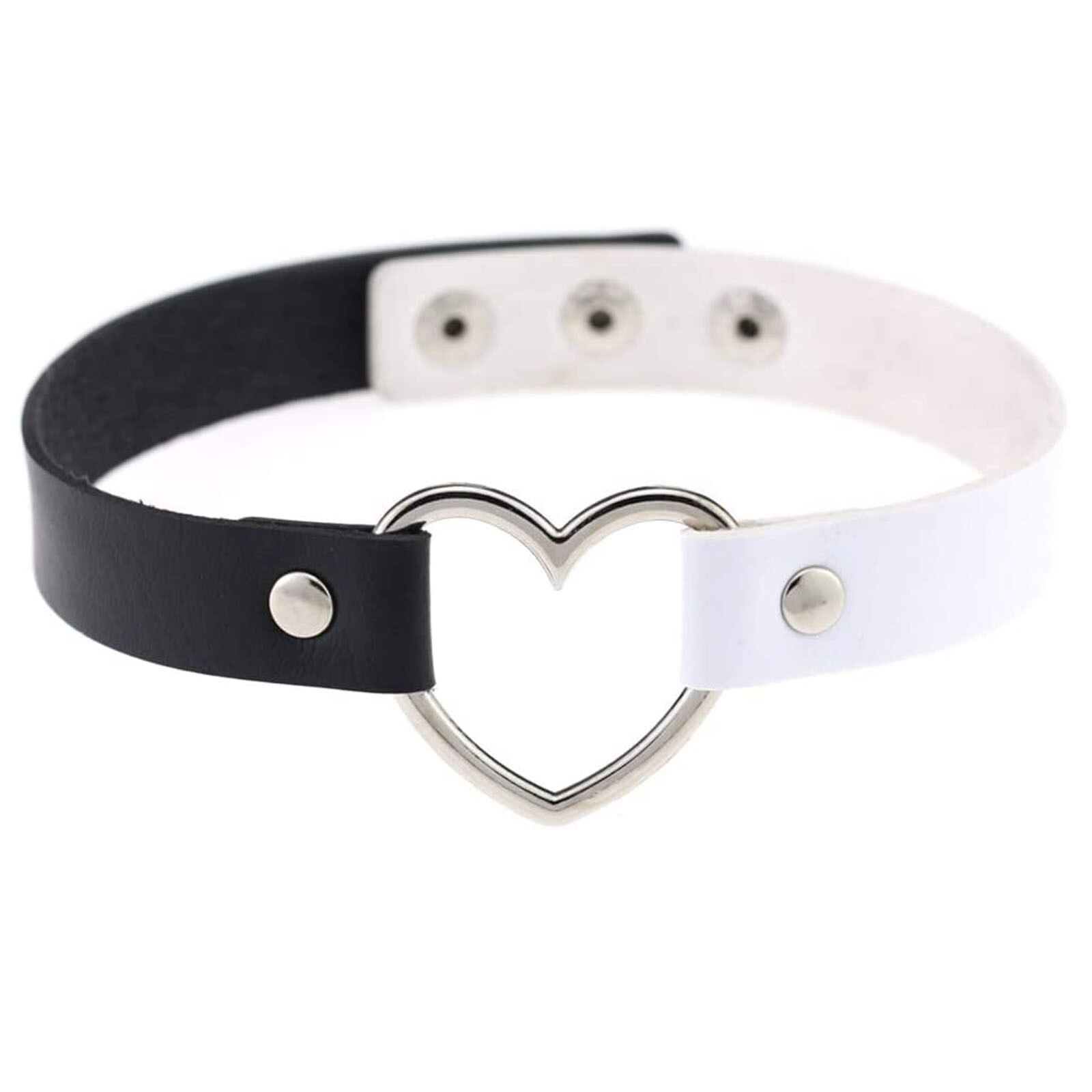 Pu Leather Choker Necklace Heart Chokers Necklaces For Women Punk Gothic Dress Accessories Stiudents Girls: I