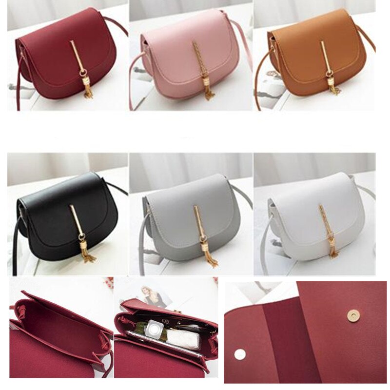 Dames schoudertas pu leer dames messenger bag dames pure kleur kleine klep vierkante tas clutch tassen handtassen