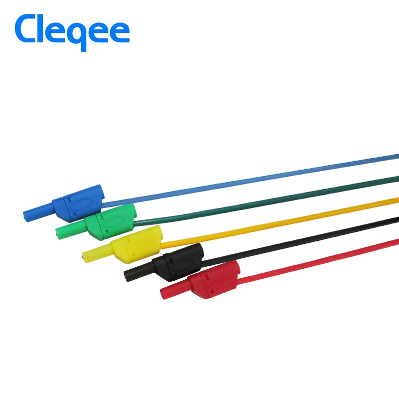 Cleqee P1018A 1M 4Mm Banana Plug Naar Krokodil Alligator Clip Test Probe Aderige Kabel