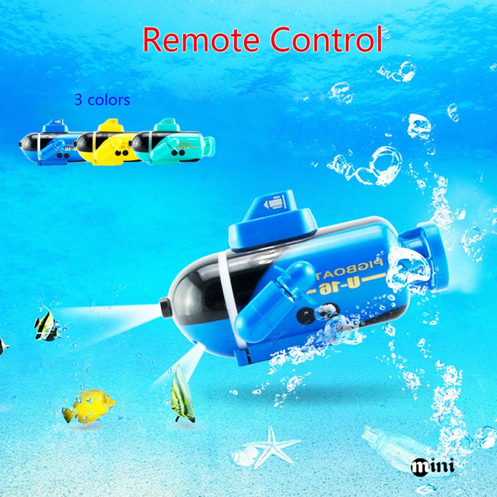 Mini Radio Racing RC Submarine Remote Control Boat Toy With LED Light Light RC Toy Colors Waterproof Model Toy