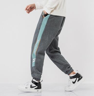 Verkkarit miesten housut väri kontrasti harun verryttelyhousut fitness portti tyyli löysät suuret rento housut lenkkeilijä housut: 4xl / Harmaa