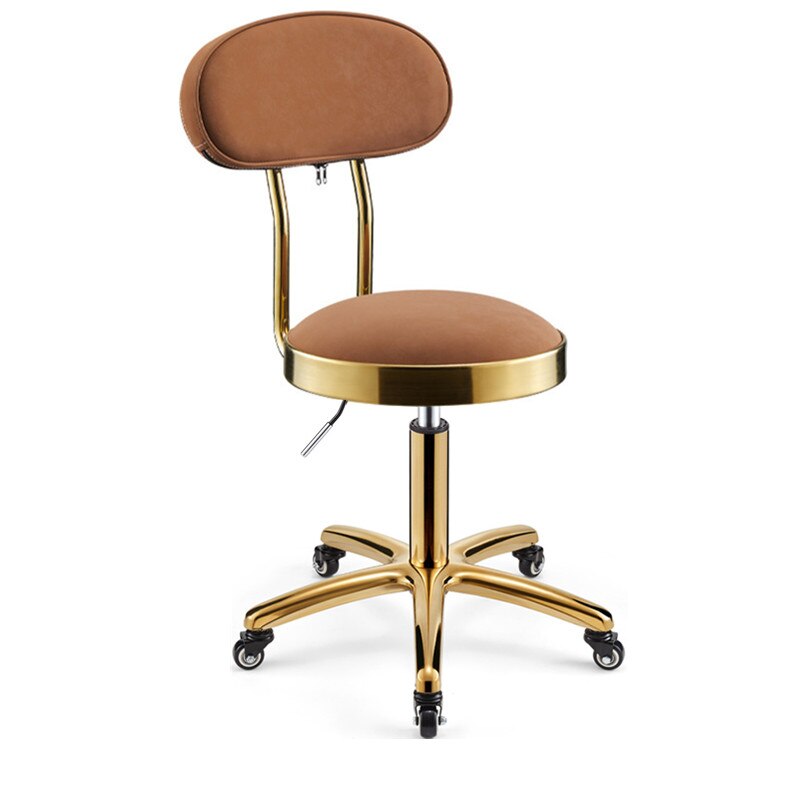 Roterende Lifting Schoonheid Kruk Kapper Stoel Ronde Gouden Kruk Rvs Stoel Kapper Kruk Kapsalon