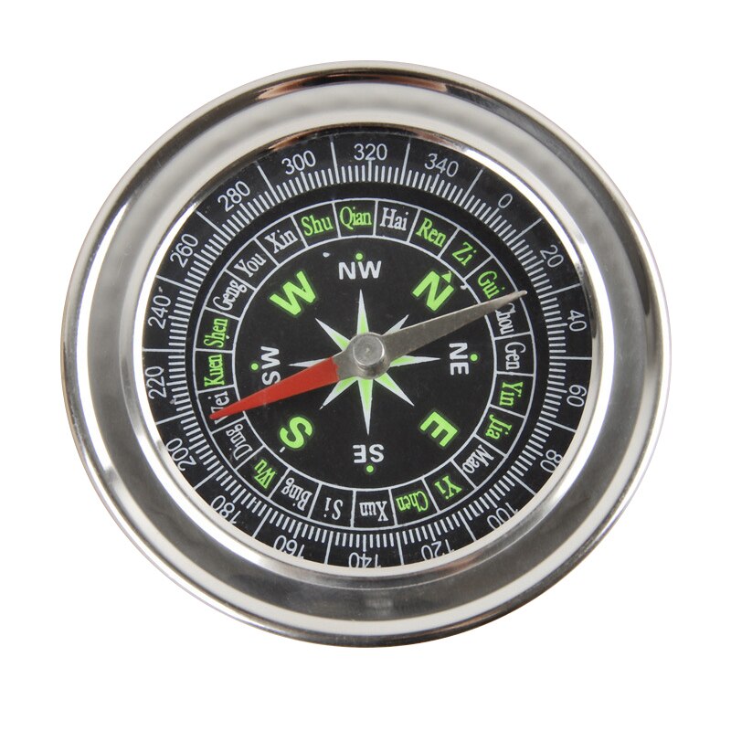 Portable Compass Camping Hiking Large Metal Stainless Steel Compass Navigation For Outdoor Activities Waterproof Outdoor Tools: English version