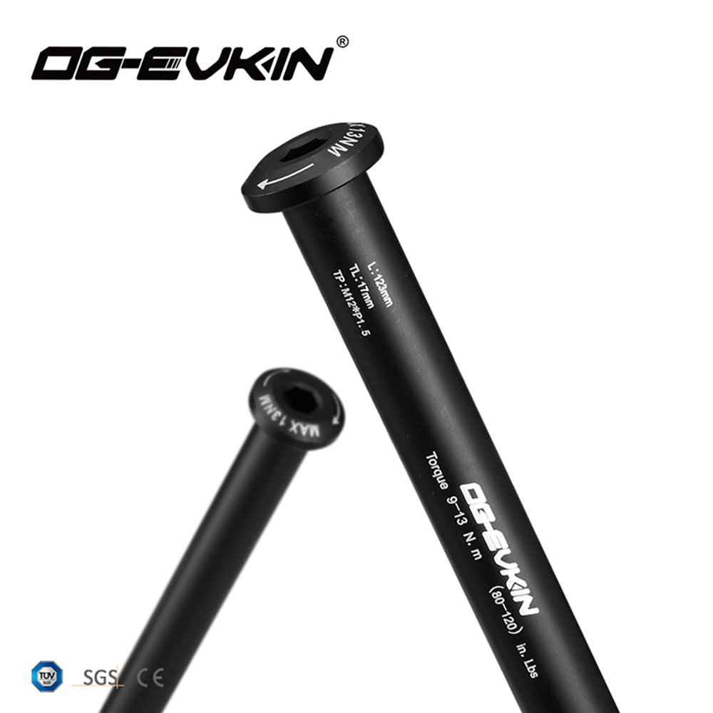 Freno de disco de OG-EVKIN, liberación rápida, M12, P1.5, eje pasante, 12x142mm, trasero/12x100mm, brochetas delanteras para bicicleta de carretera, eje pasante