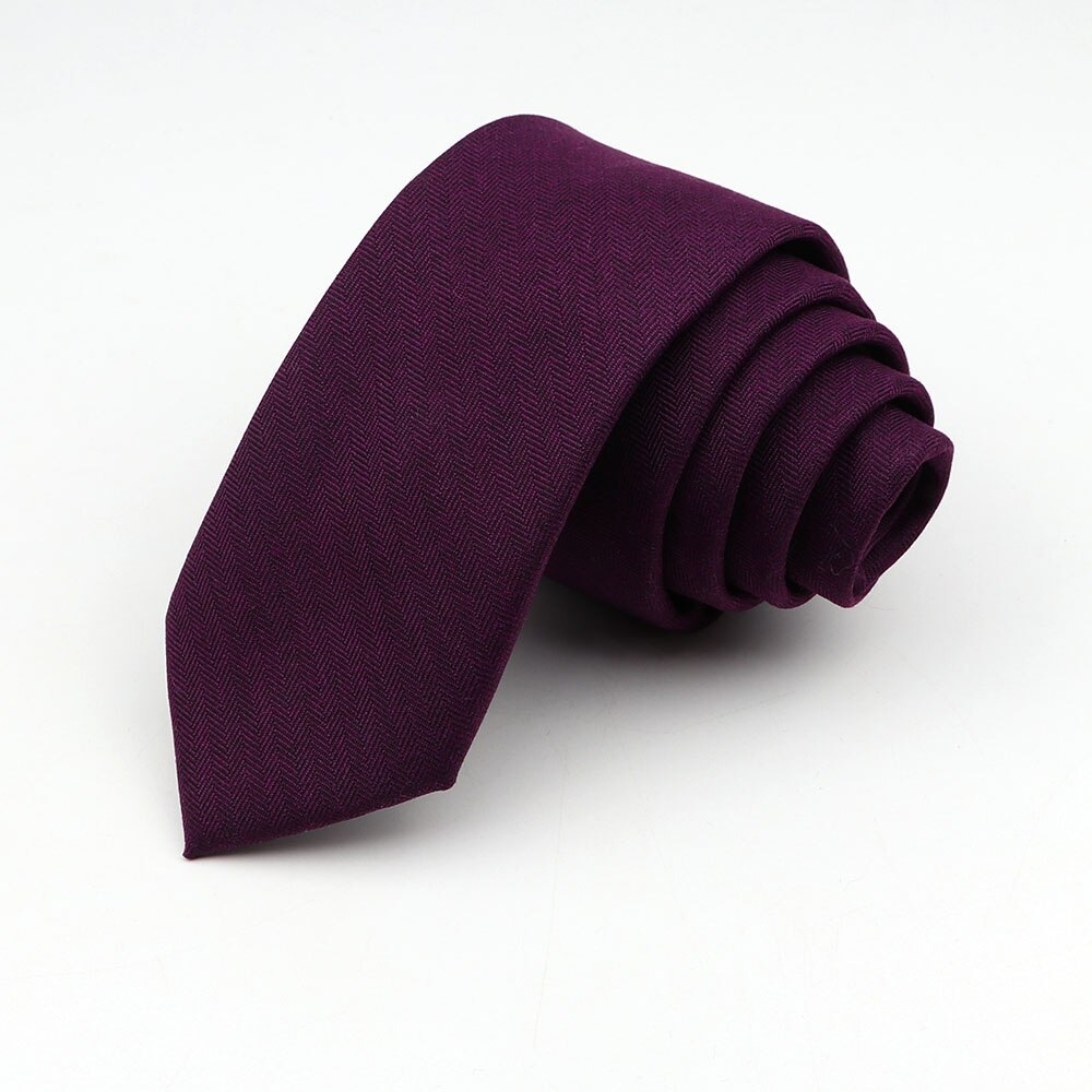 Soft Mens Solid Colourful Neck Tie Wool Cotton Solid Skinny Ties Men Business Small Ties Cravat: 13