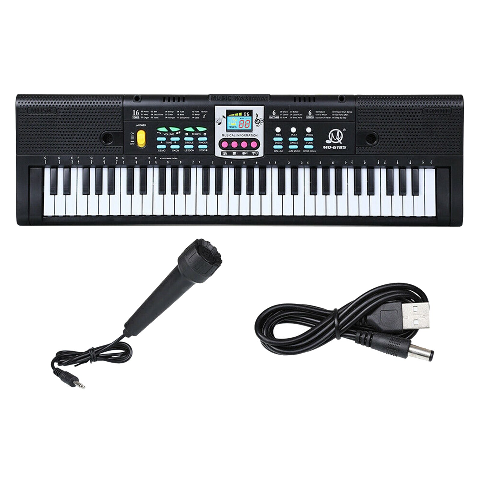 Keyboard Piano 61-Key Digitale Piano Orgel Met Microfoon Kit Voor Thuis Podium