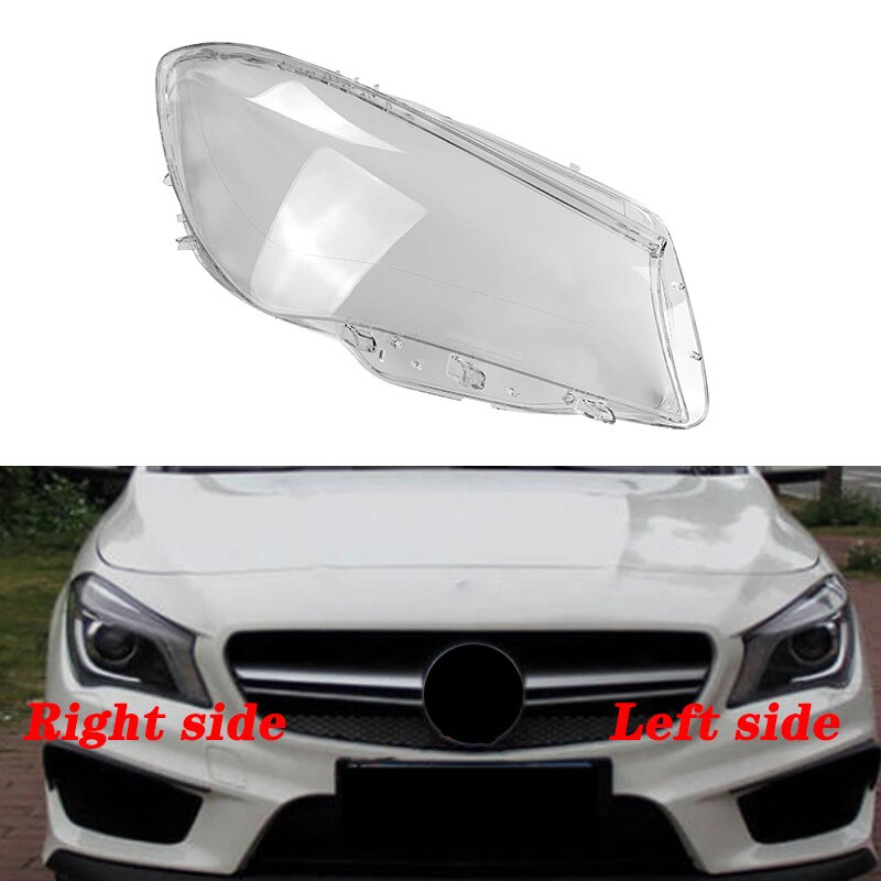 Cubierta de faro para mercedes-benz W117 CLA , pantalla de lámpara, lente transparente: right