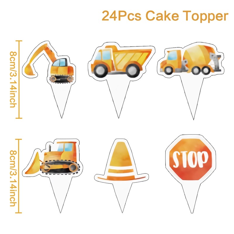 Construction Balloon Backdrop Disposable Tableware Birthday Decor Boy Excavator Truck Tractor Construction Birthday Party Decor: DEEP BLUE