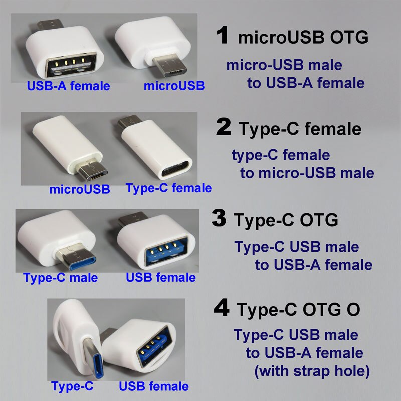 Adaptador USB OTG tipo C A micro-usb tipo A, convertidor hembra A macho, cable USB de teléfono para unidad de almacenamiento huawei