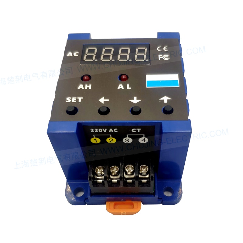 single phase din ampere meter with din CT with up limit alarm low limit alarm relay output 50A 100A 150A din current meter