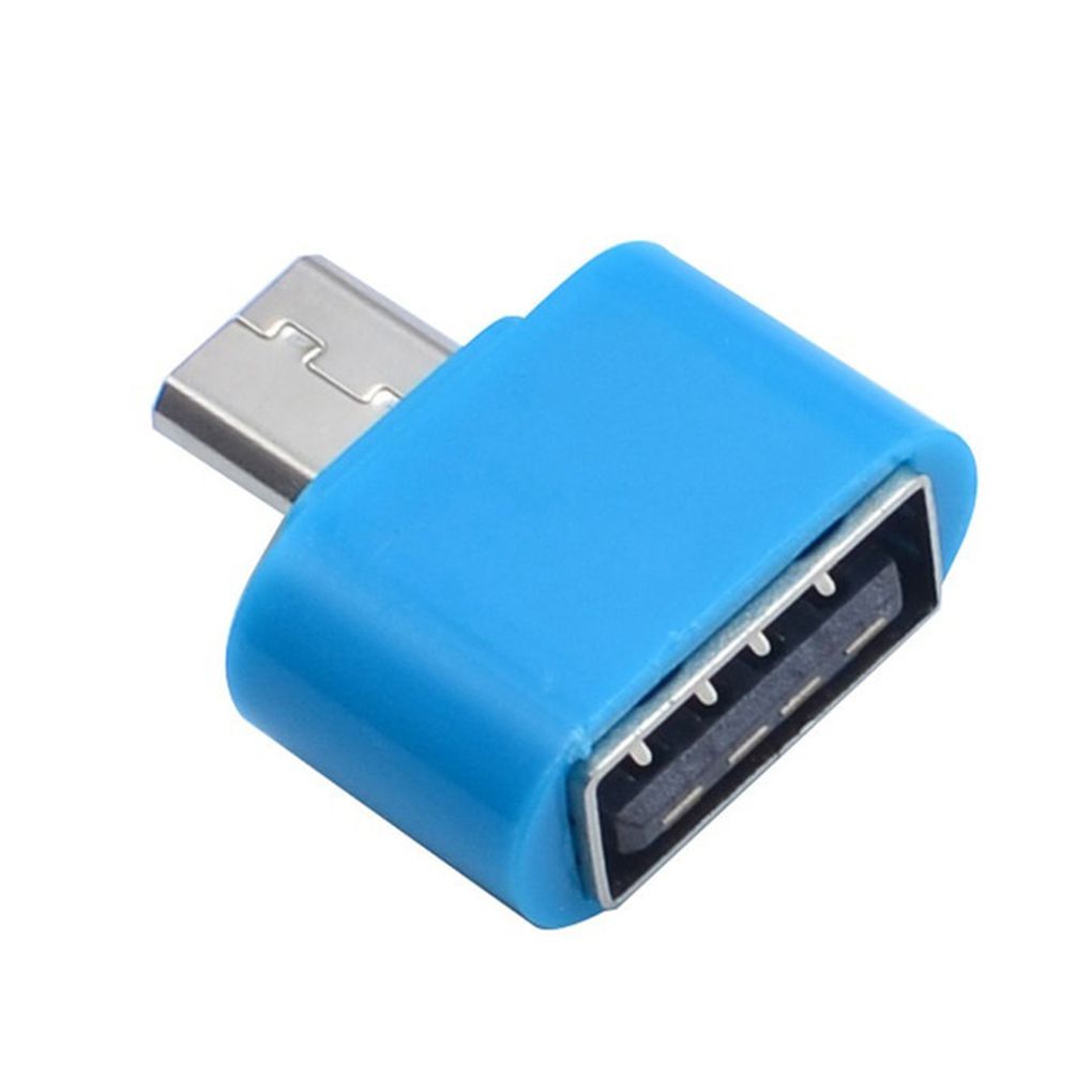 Adattatore Lettore Schede OTG - Espansione Mouse Tastiera Chiavetta USB Micro - Slot Scheda SD Singolo: Blu