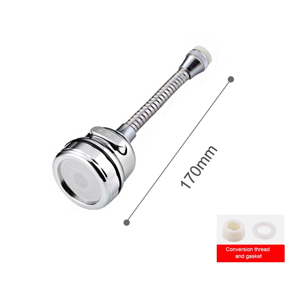 High Pressure Kitchen Faucet Extender Rotatable Faucet Aerator Water Saving Tap Nozzle Adapter Bathroom Sink Accessories: D