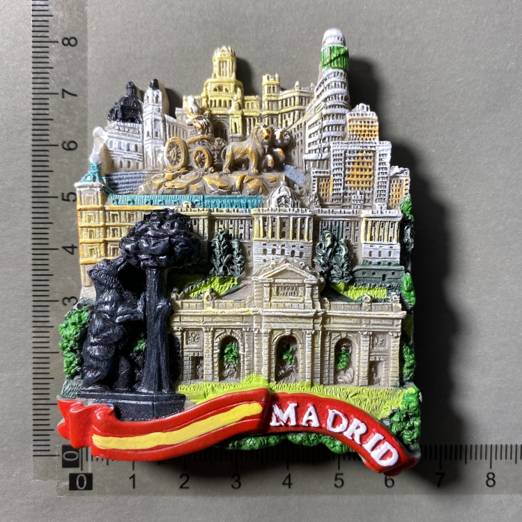 Europe Spain 3D Refrigerator Magnet Tourist Souvenirs Stickers,Home & Kitchen Decoration Fridge Magnet Message Sticker: light green