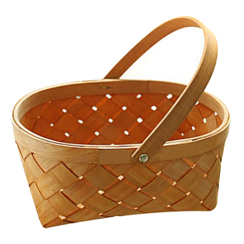 Hand Woven Wood Basket Vegetable Fruit Home Daily ... – Grandado