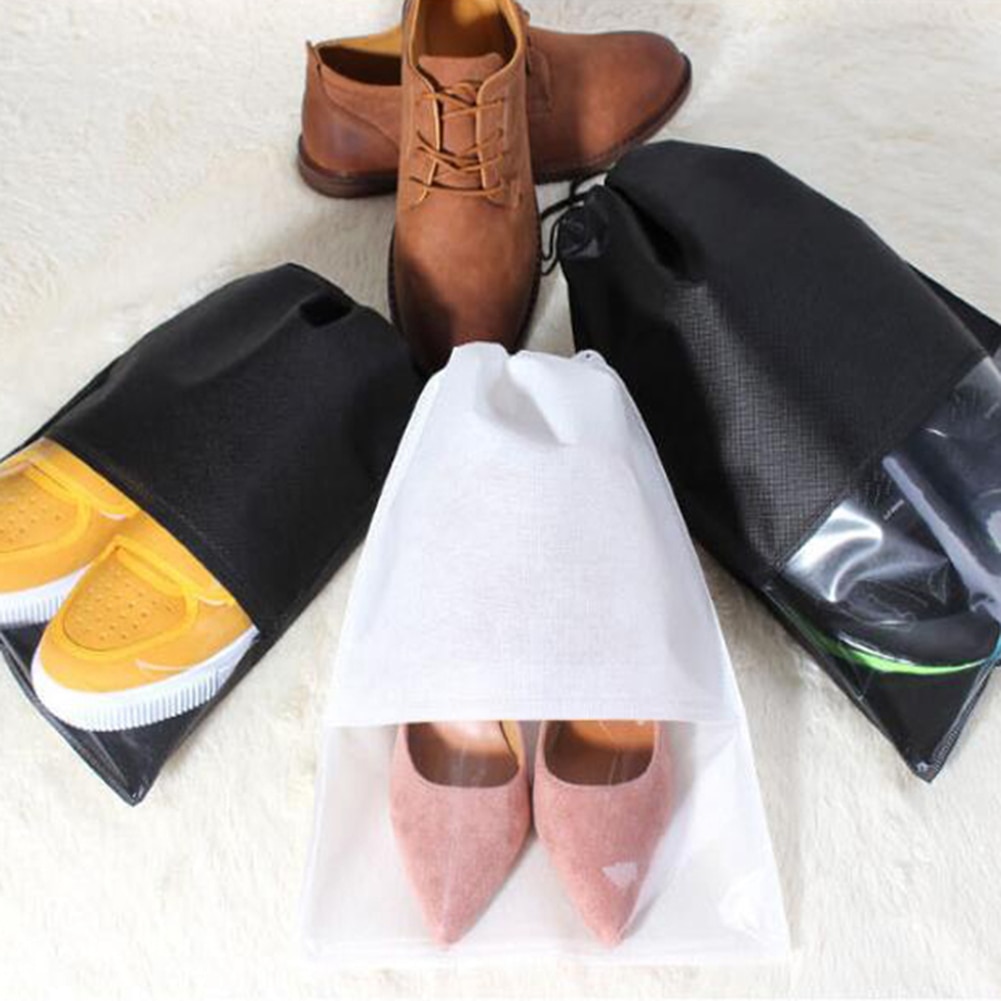 Mode Vrouwen Mannen Schoenen Zak Non-woven Stof Reizen Trekkoord Schoenen Doek Zakken Pouch Case Travel Organizer Schoenen Accessoires