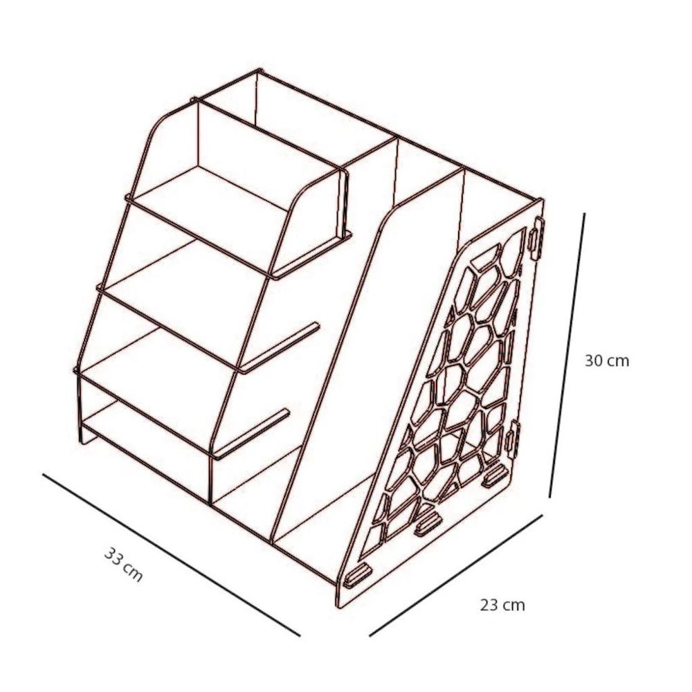 Desktop Organizer Editor A4 Document Rack Home Office School Paper Book Decoration