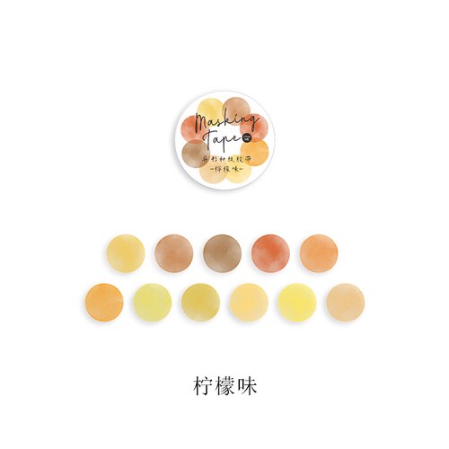 Stickers ronds colorés bonbon pour Scrapbooking, en papier coloré bonbon, ruban de décoration en Washi, papeterie créative pour fournitures scolaires, 100 pièces: 5