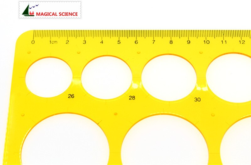 30cm plastic big circle drawing template KJ009 Students circular rulers Drawing Templates
