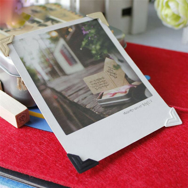 120Pcs Mounting Photo Frame Sticker Paper Corner Sticker for Scrapbooking Album Self-adhesive Card Photo Frame Corner Sticker