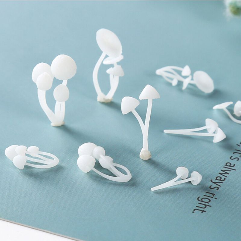 3Pcs Micro Landscape Mini Mushroom Filiings Resin UV Epoxy Jewerly Filling Molds