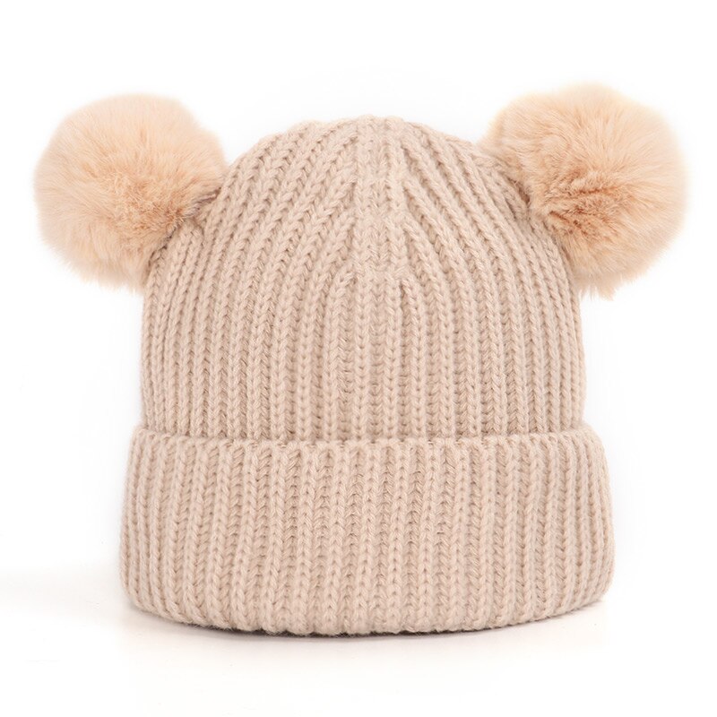 Baby Hat Pompon Winter Children Hat Knitted Cute Cap For Girls Boys Casual Solid Color Girls Hat Baby Beanies Children