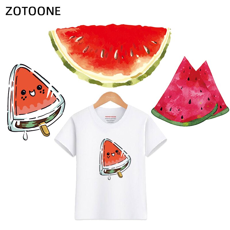 Zotoone Fruit Watermeloen Iron On Transfer Patches Op Kleding Diy Patch Warmteoverdracht Voor Kleding Voor Meisje T-shirts Sticker H