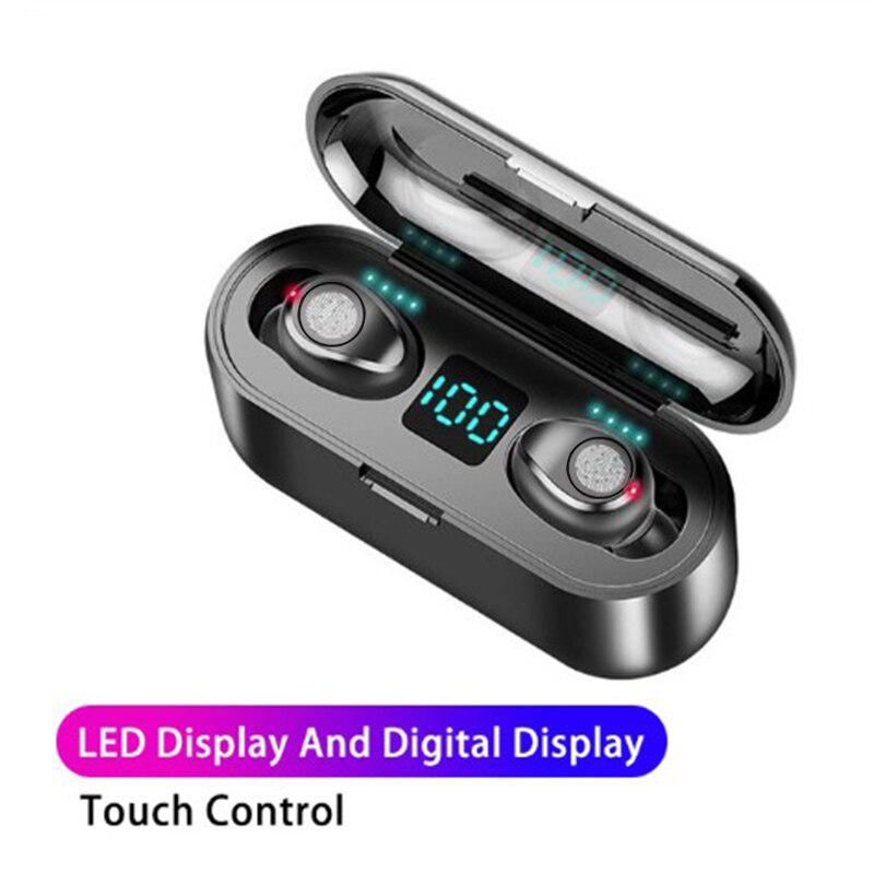 Auriculares inalámbricos Hifi Bluetooth super bass auriculares impermeables IPX7 auriculares de control táctil para huawei pk i30 i80 tws: F9 Touch