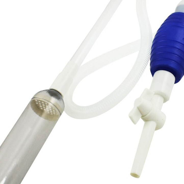 Praktisk akvarierengöring manuell squeeze water change cleaner pump 1.9m long