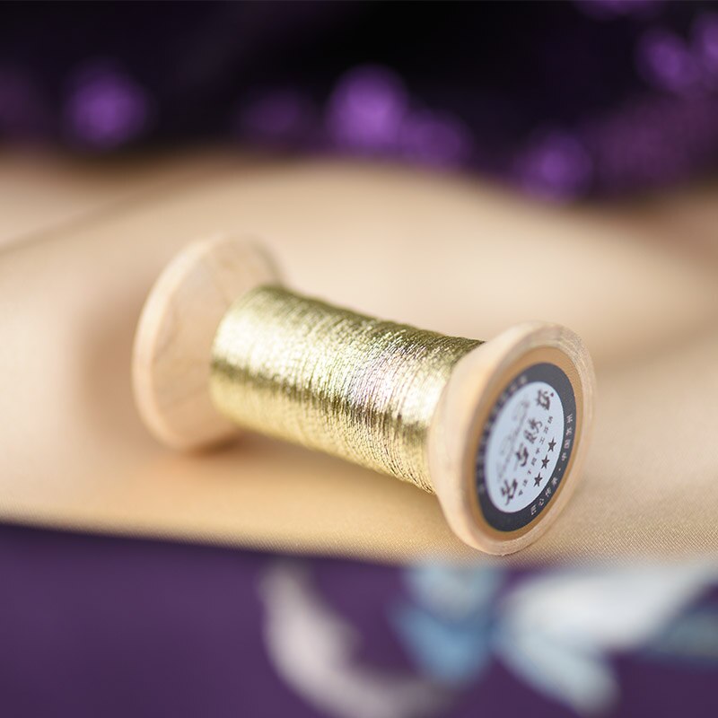 Amber gold series of Gold thread/French embroidery thread/embroidery spool/colorful gold embroidery thread /50 meters/roll: 1