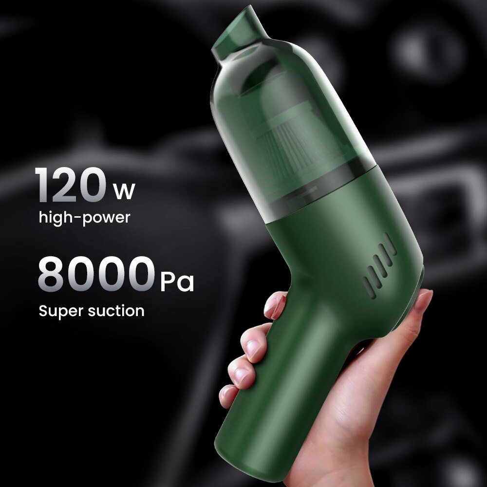 Xiaomi-aspiradora portátil para coche, aspirador automático de mano inalámbrico, recargable, 8000pa, alta potencia de succión