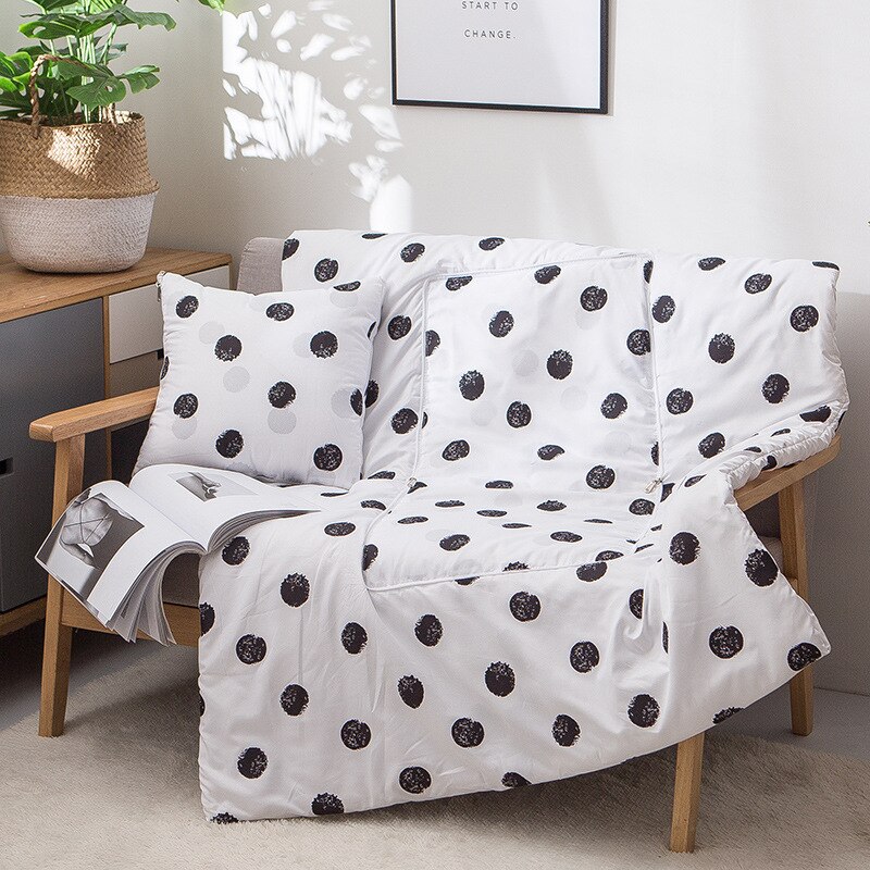 Pudedyne dual-use multifunktions dobbelt lynlås foldbar blød til bil kontor sofa 998. okt: Prikhvid