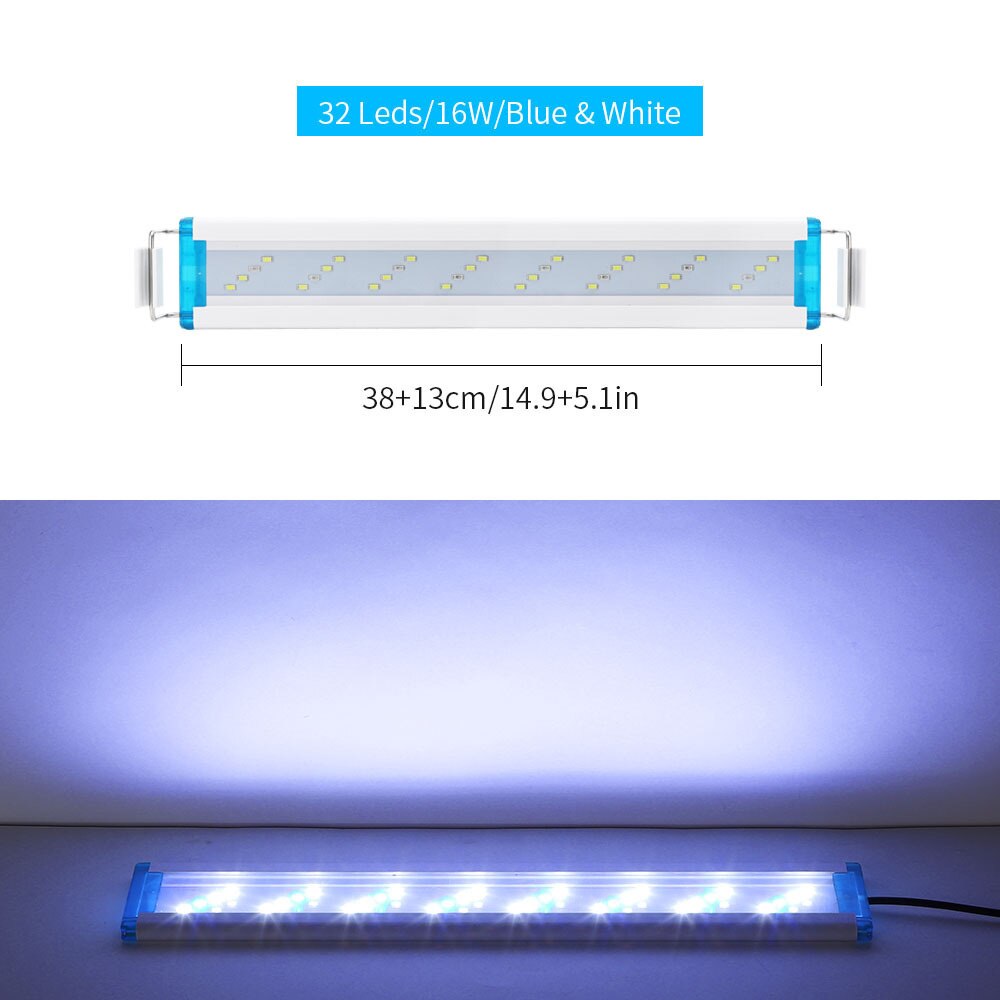 Ultra dünne Aquarium blau und weiß licht LED beleuchtung Lampe landschaftsbau ökologischen Panzer Gestell Anlage tabelle fisch Panzer: SZD-B40BW