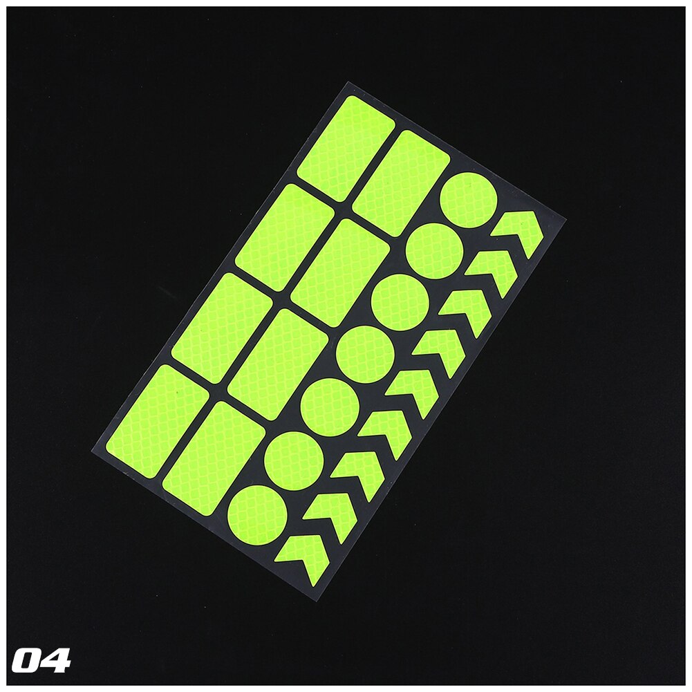 Motobicycle Mtb Fiets Reflecterende Stickers Waterdicht Fluorescerende Reflector Velg Sticker Nacht Safty Waarschuwing Film Decal Tape: YELLOW