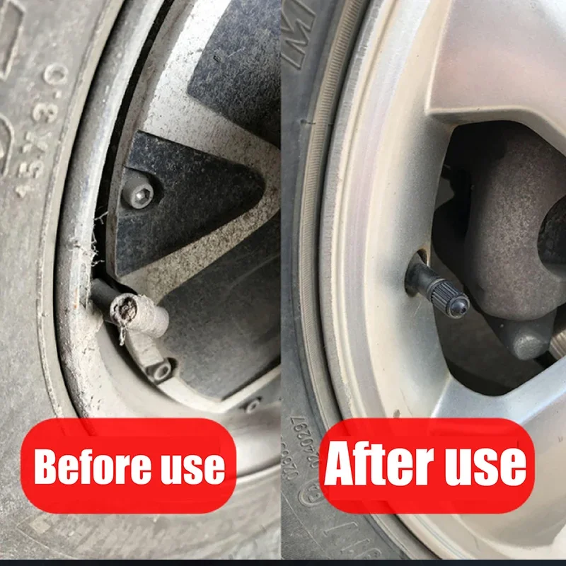 20 piezas tapas de válvula de neumático de bicicleta de plástico negro con cubiertas de anillo de goma O válvula de polvo en forma de cúpula para motocicletas y coches