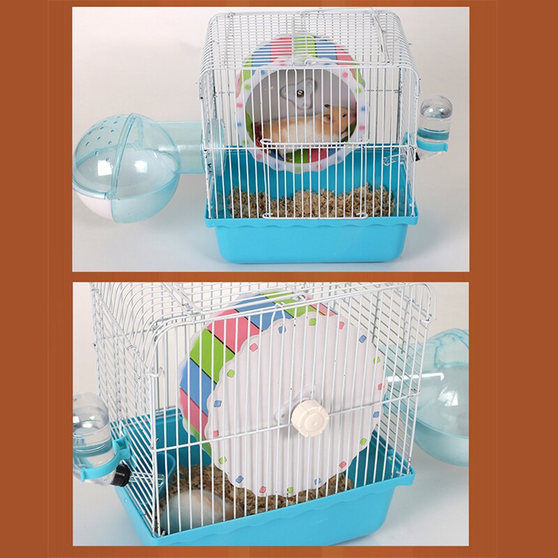 Small Pets Guinea Pig Hamster Wheel Silent roller Running Sports Round Wheel Hamster Cage Accessories Exercise Wheel for Pet Toy