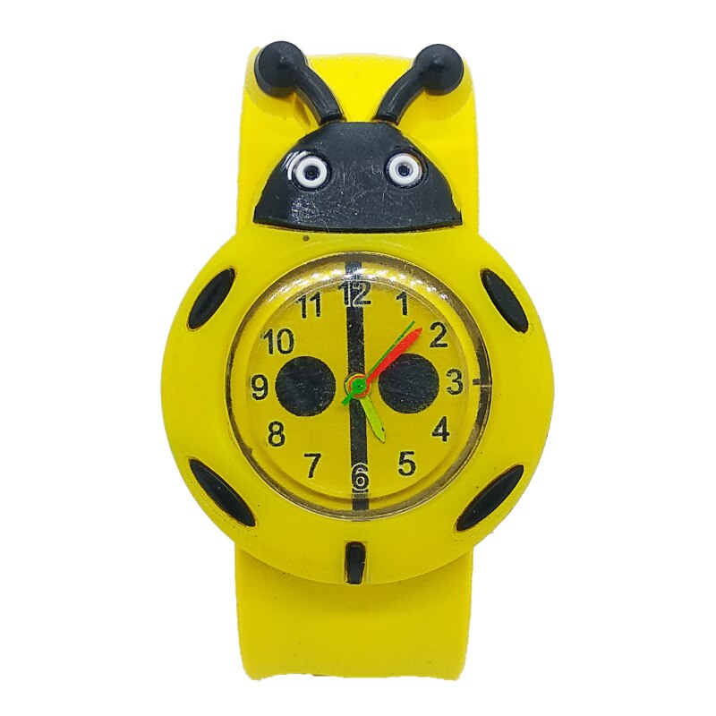 Cartoon Children's Watch Bee Ladybug Beetle Flapping Strap Kids Watches for Boys Girls Christmas Clock for Student Prize: Color