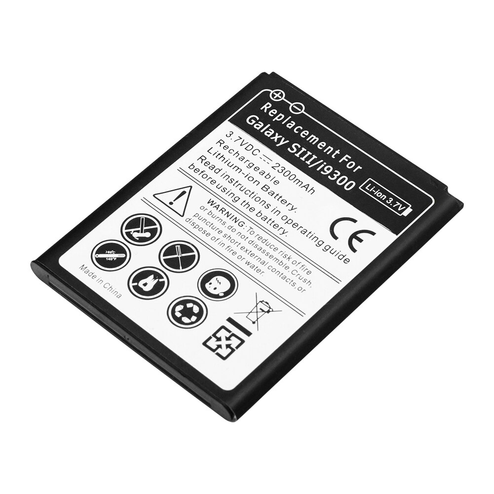 Batería de litio li-po para teléfono inteligente 3,7 V 2300mAh para Samsung Galaxy S3 I9300 i9060 i9082 I535 GT-i9300 i9305 i9308 i9128V