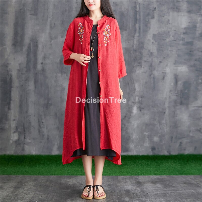 Kimono strickjacke traditionelle chinesische kleidung qipao oben für frau hanfu stil hemd klassische chinesische bluse für damen: Farbe4 / M
