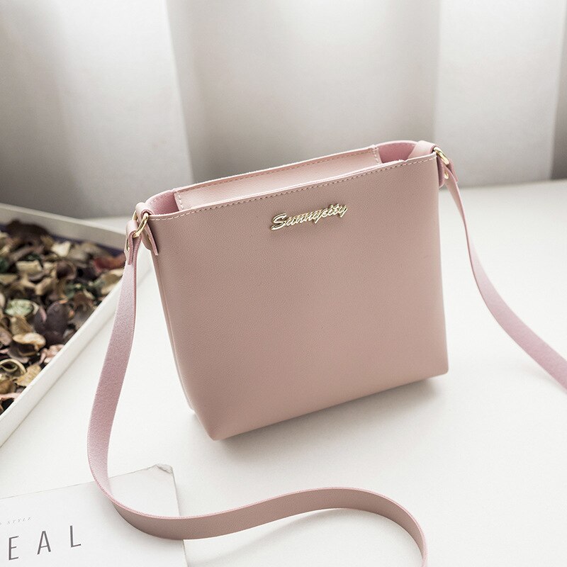 Mara's Dream Women Solid Zipper Shoulder Bag Crossbody Bag Messenger Phone Coin Bag Small Bolsas Feminina Saco Bags: D Pink