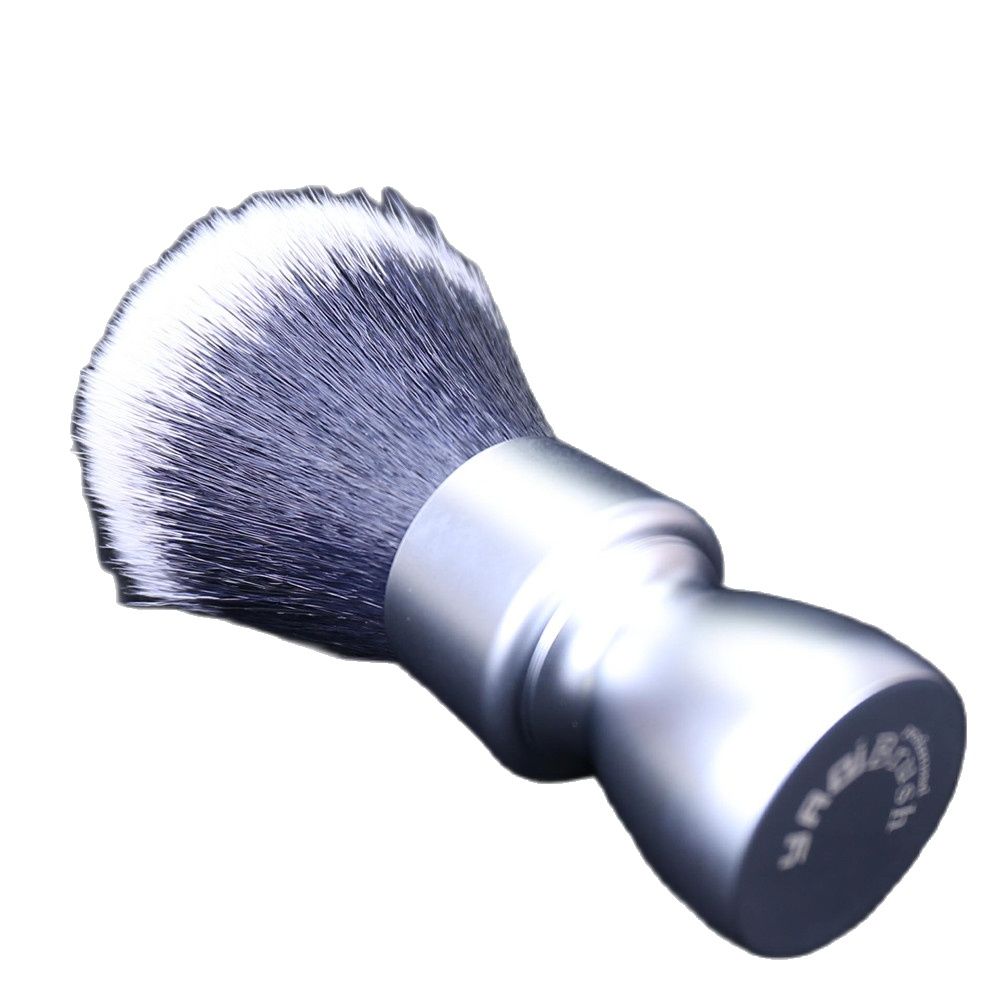 Yaqi-brosse de rasage pour hommes, poils synthétiques avec manche en métal lourd, brosse de rasage à nœud