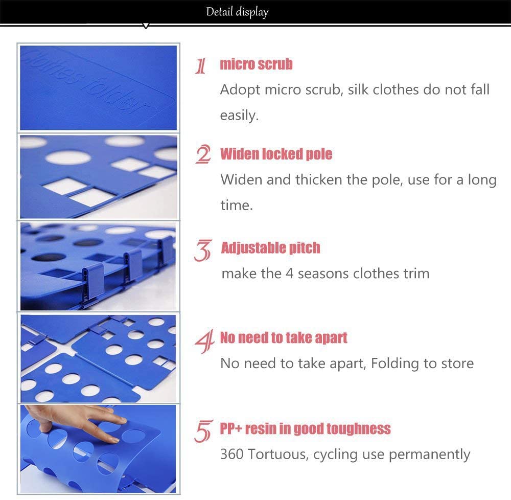 Clothes Folding Board Adults Child Clothing Folder Bender Plastic Practical Detacha All Size Quick Fold the Clothes T Shirts